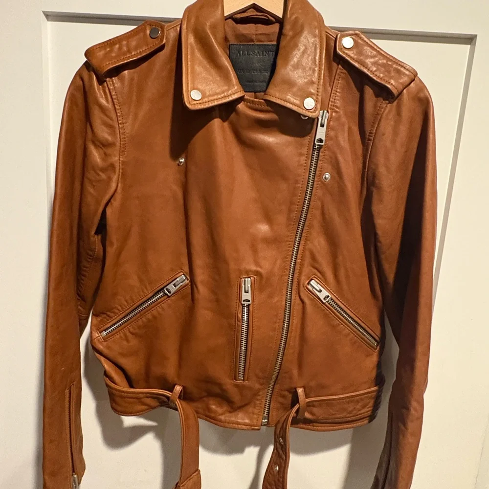 AllSaints Balfern Leather Biker Jacket - Picture 7 of 7